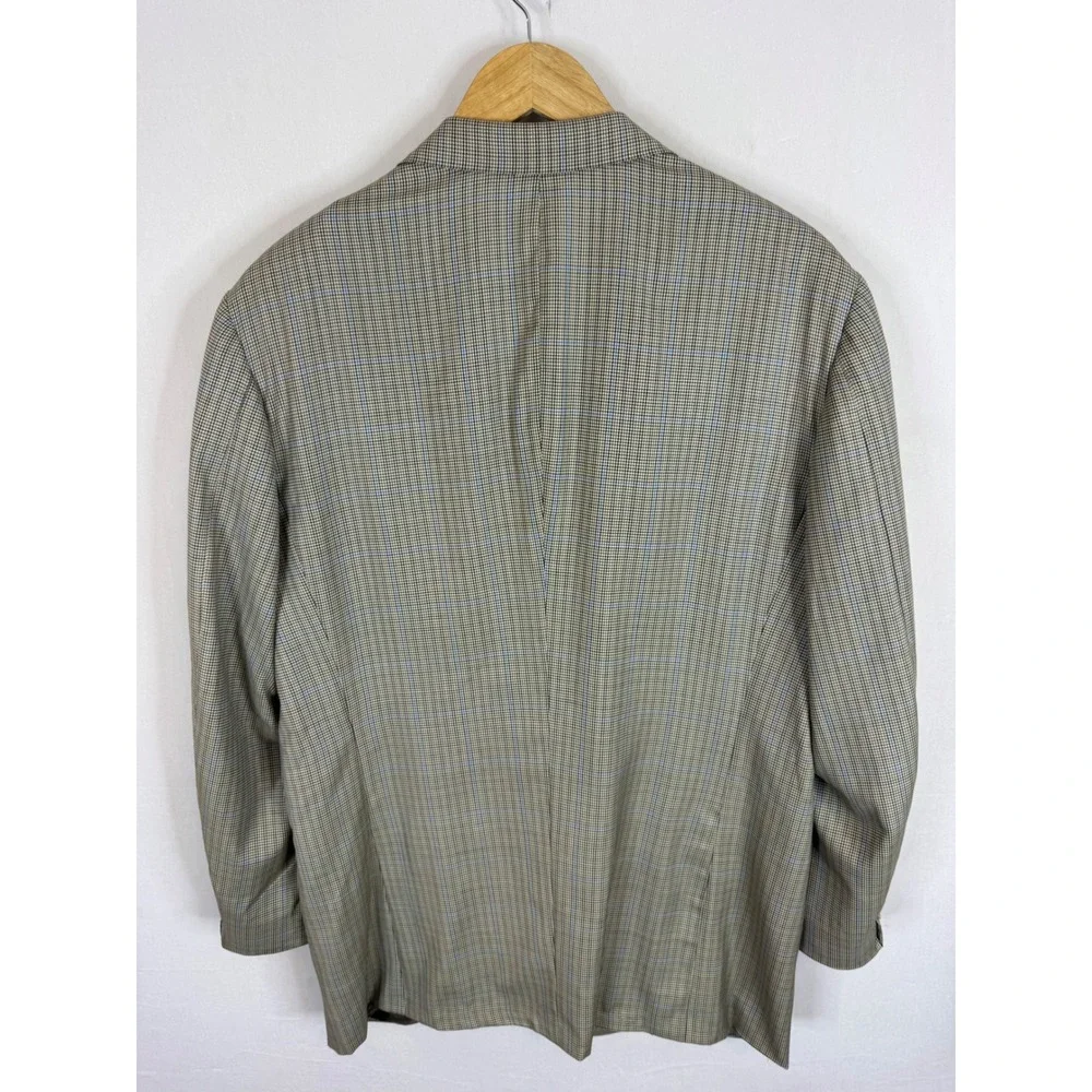 Canali Mens 40R Wool Blazer Sport Coat Glen Check Plaid Italy Harry Rosen